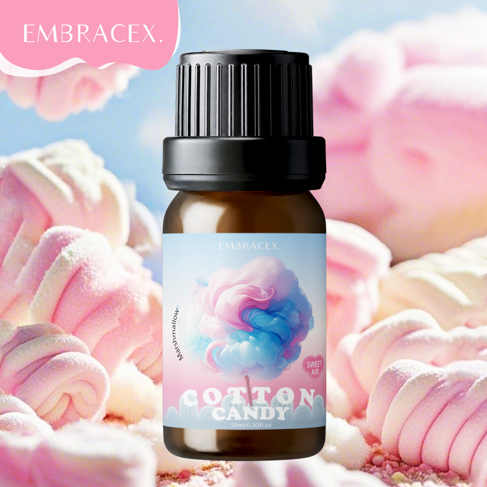 Perfume Fragrance Oil - 10ml Marshmallow/Pamuk Şeker Esans Yağları Tatlı
